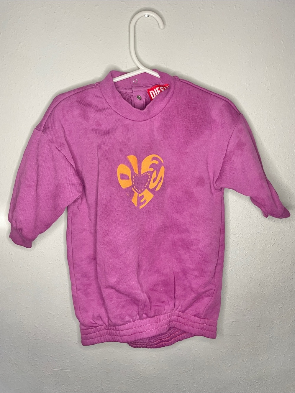Diesel oversized kids Pink Graphic Pullover Sweatshirt